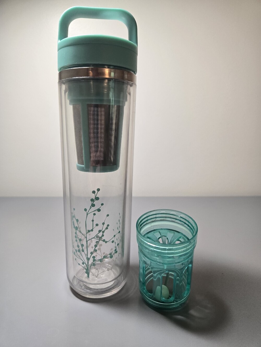 David's Tea Matcha Maker With Infuser And Shaker Insulated Double Wall Plastic